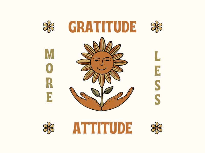 Copy of Gratitude Sunflower Retro Square Canvas Print