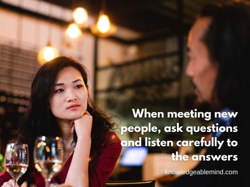 listen when meeting new people